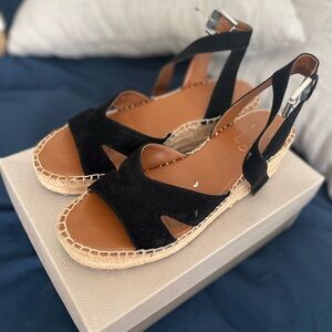Franco Sarto Black Espadrille Sandals